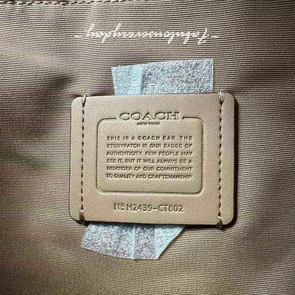 Coach City Large Bucket Bag Crossbody In Signature Canvas CT802 Sand/Taupe NWT